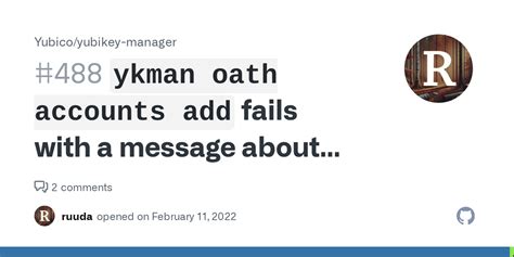 ykman oath accounts add fails with a message about enabling   